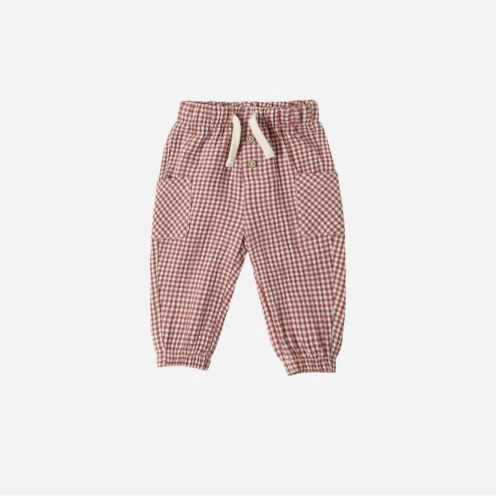 NWT Quincy Mae Luca Pant - Red Gingham - Size 2-3Y